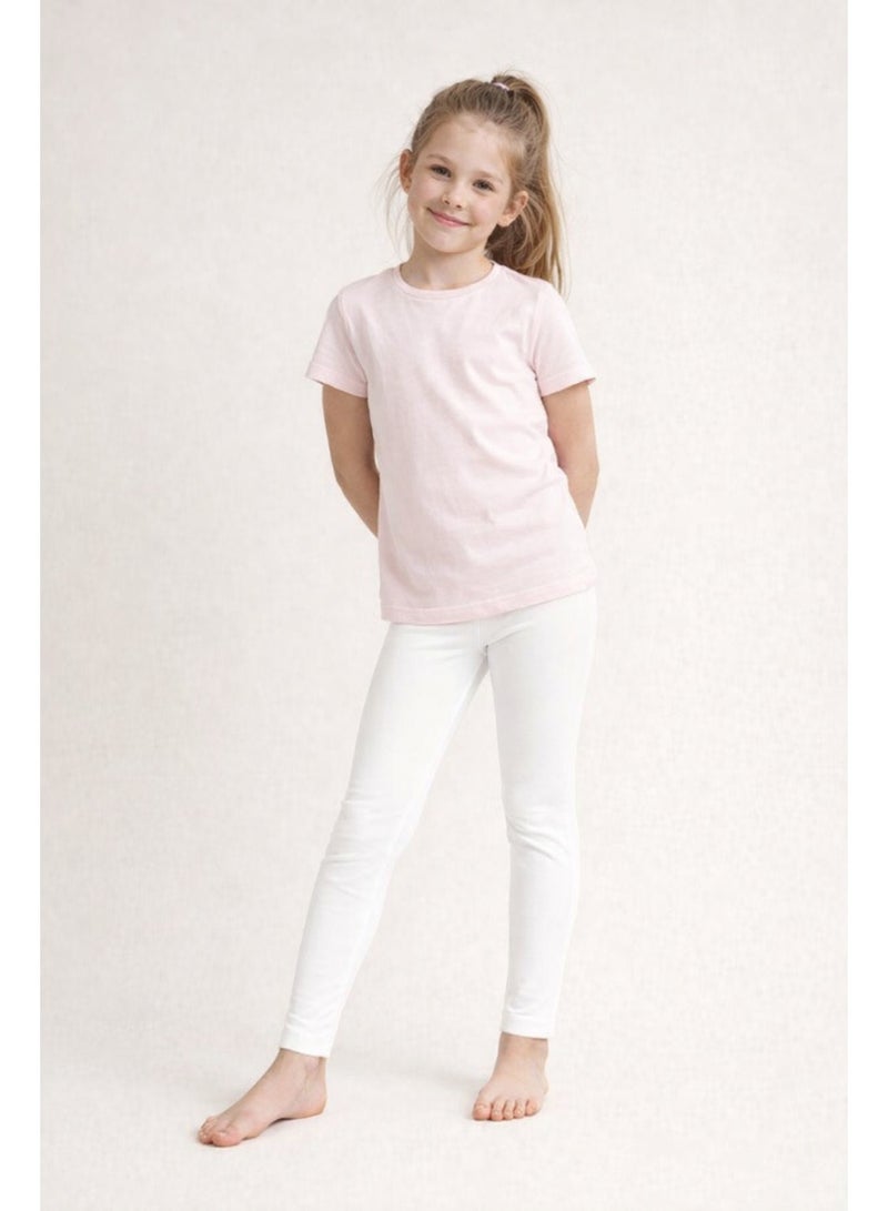 Perfectory Girls Cotton Leggings, Full Length, School Trousers, Breathable, Comfortable Fit, 3-14 Years - Image 3